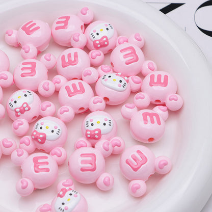 FS5034- HK Mickey Head Hand-Painted Beads