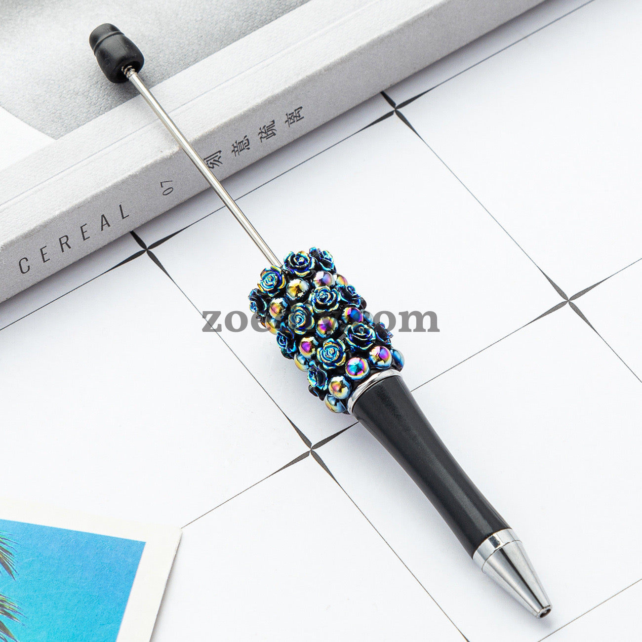 Mixed Color Creative DIY Rose Sparkling Beadable Pens