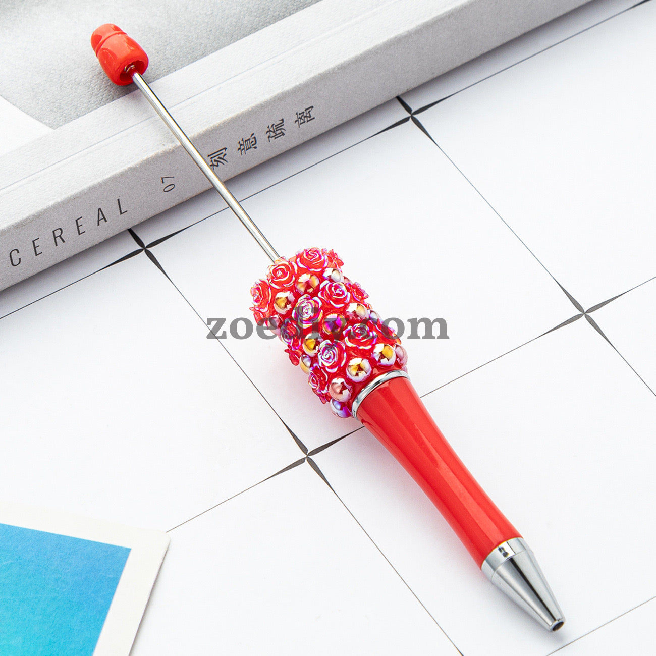 Mixed Color Creative DIY Rose Sparkling Beadable Pens