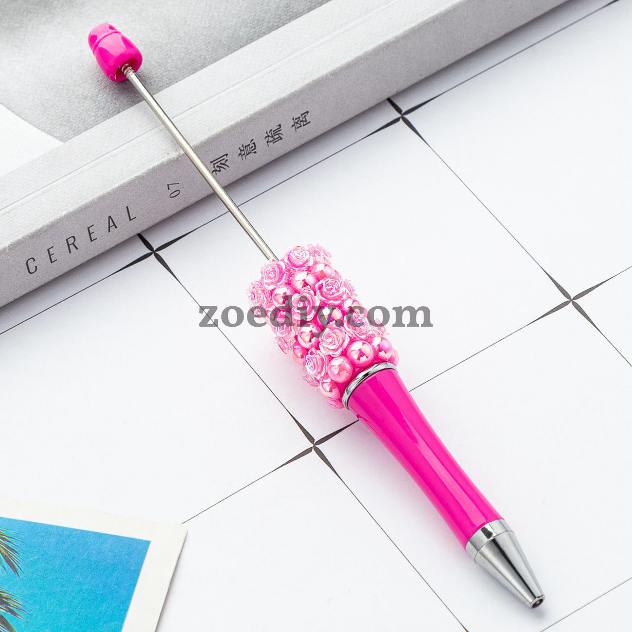 Mixed Color Creative DIY Rose Sparkling Beadable Pens