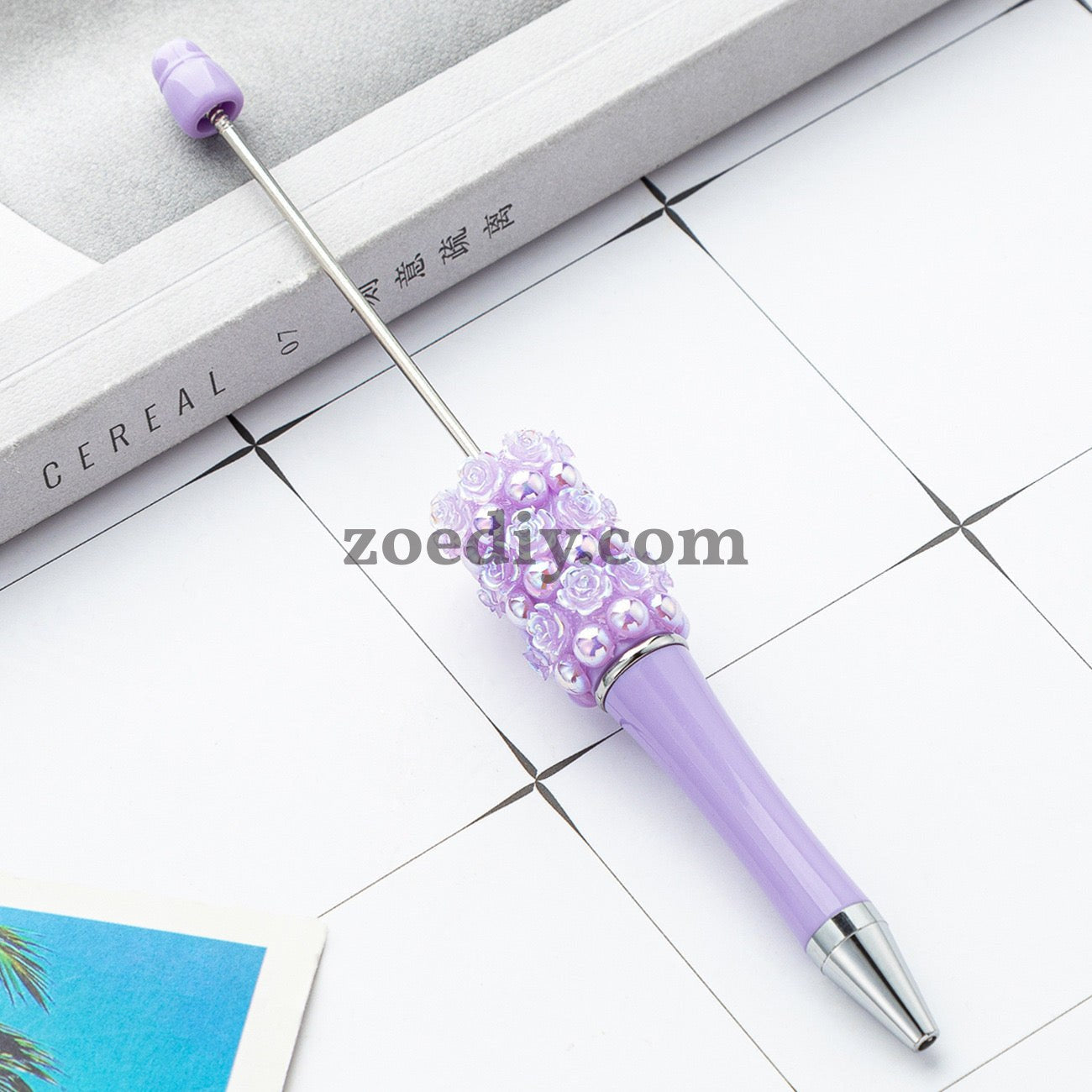 Mixed Color Creative DIY Rose Sparkling Beadable Pens