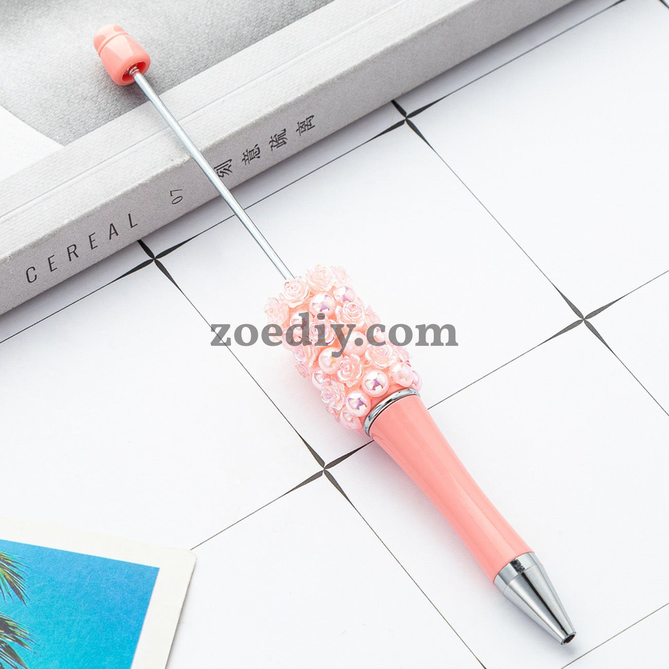 Mixed Color Creative DIY Rose Sparkling Beadable Pens