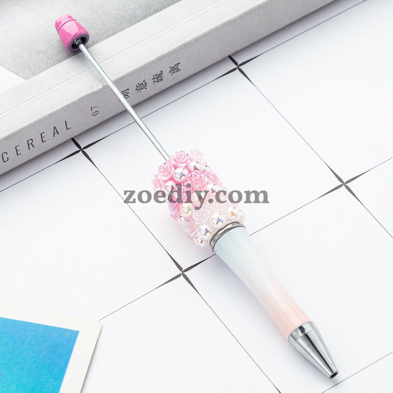 Mixed Color Creative DIY Rose Sparkling Beadable Pens