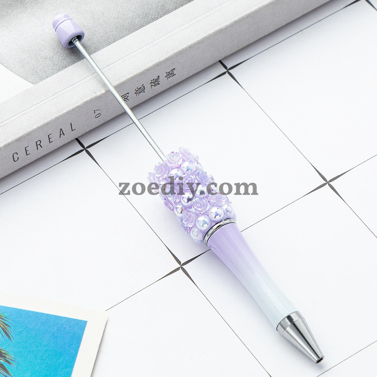 Mixed Color Creative DIY Rose Sparkling Beadable Pens