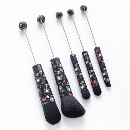 FS2816-Metal Beadable Halloween Printed Makeup Brushes£¨Five In A Set£©