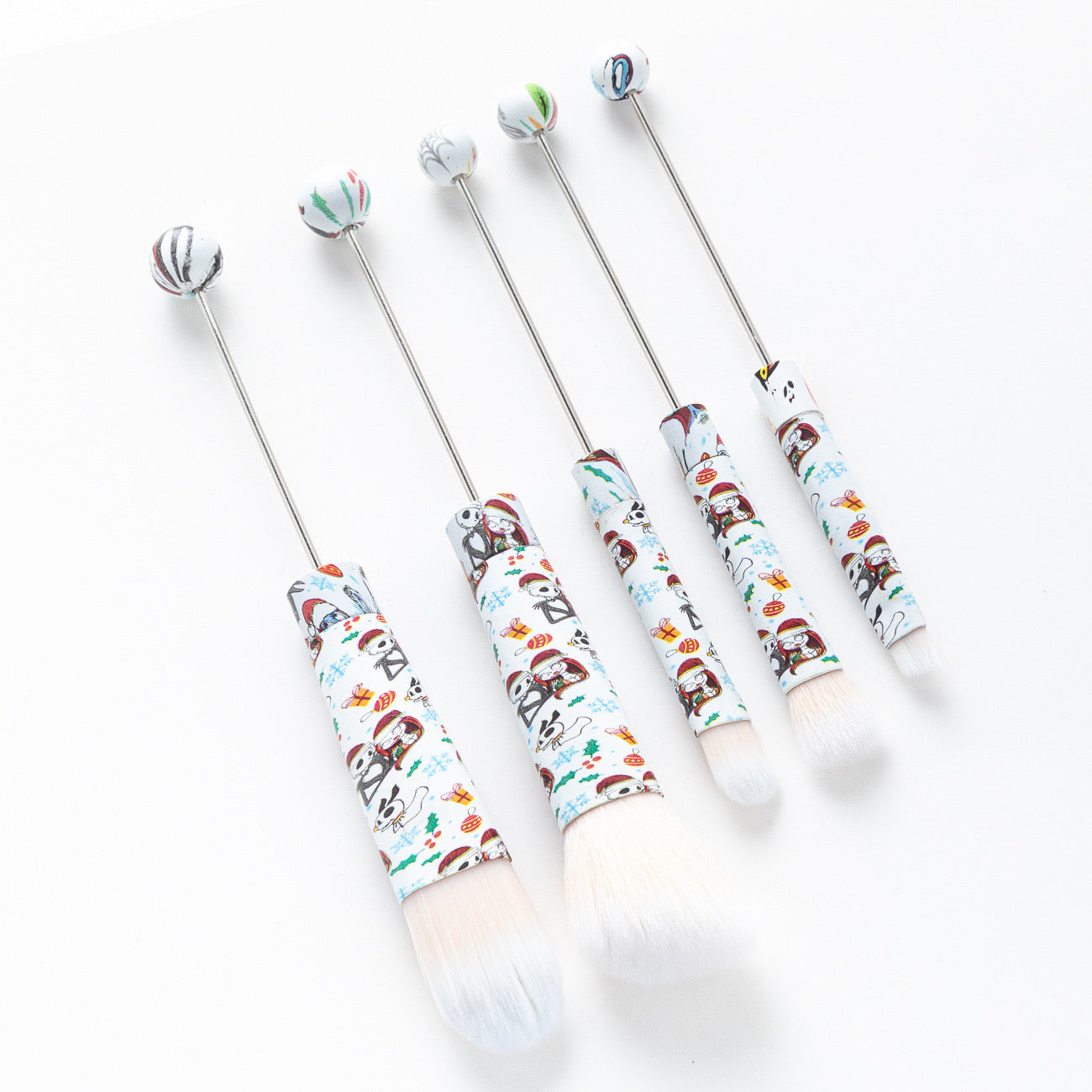 FS2816-Metal Beadable Halloween Printed Makeup Brushes£¨Five In A Set£©