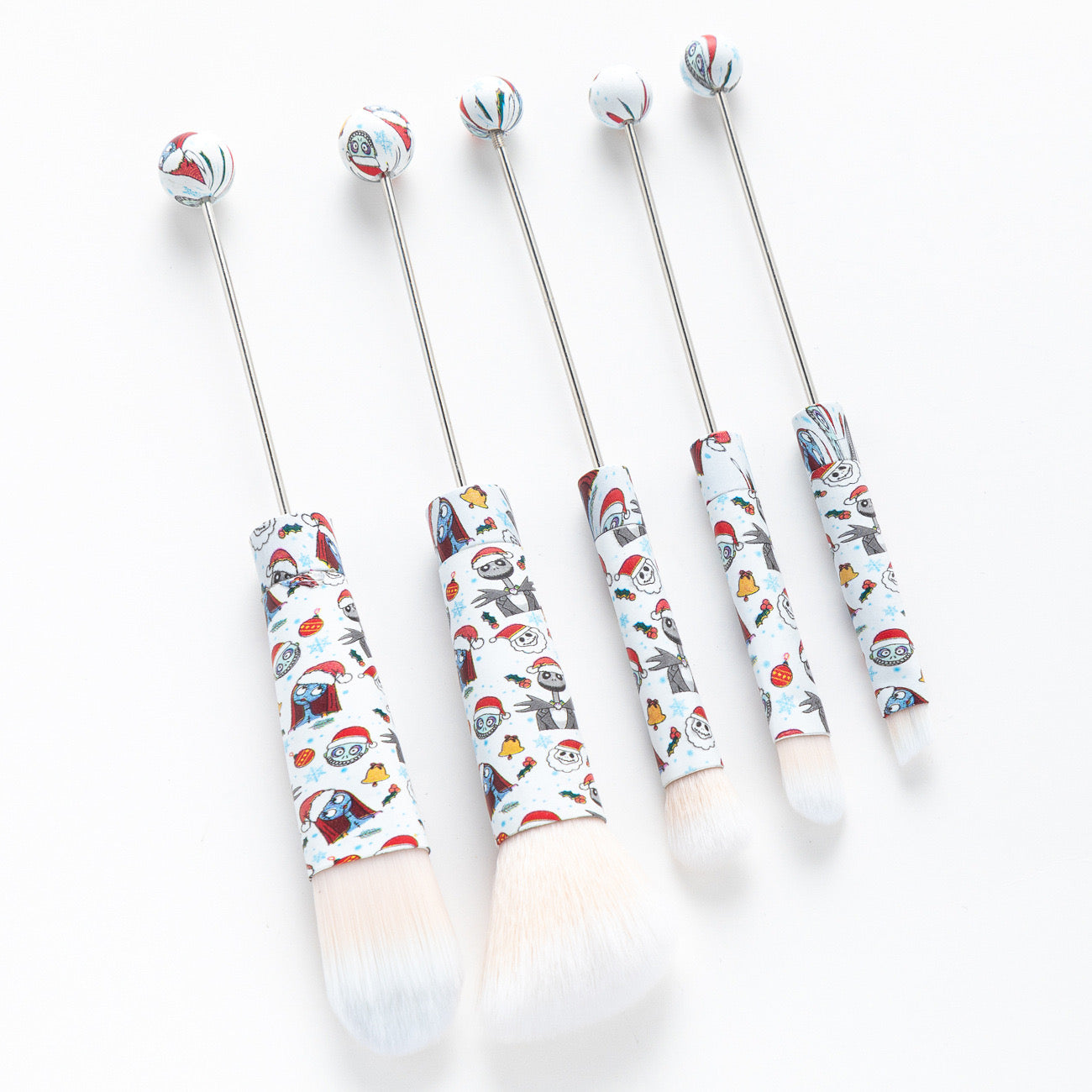 FS2816-Metal Beadable Halloween Printed Makeup Brushes£¨Five In A Set£©