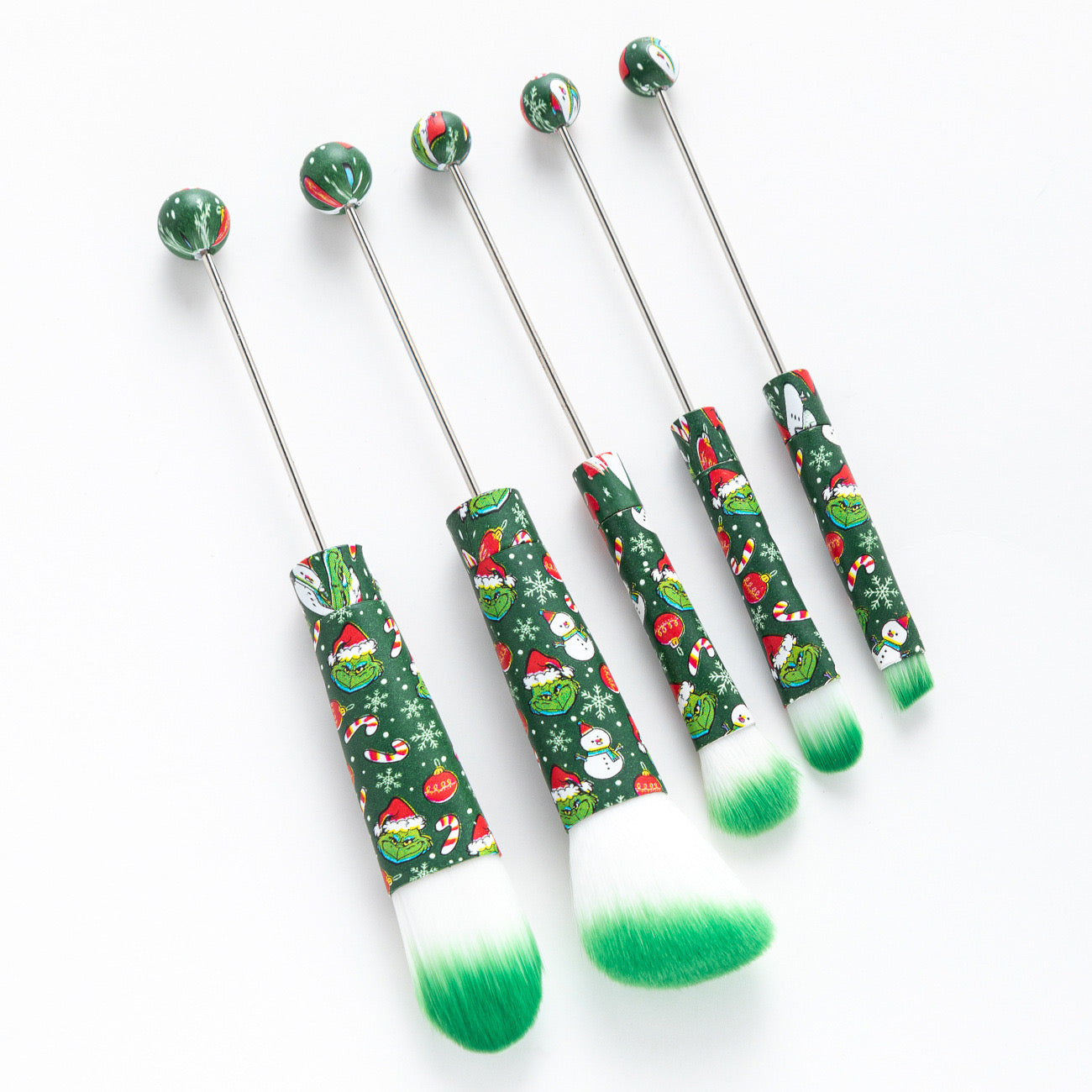 FS2816-Metal Beadable Halloween Printed Makeup Brushes£¨Five In A Set£©
