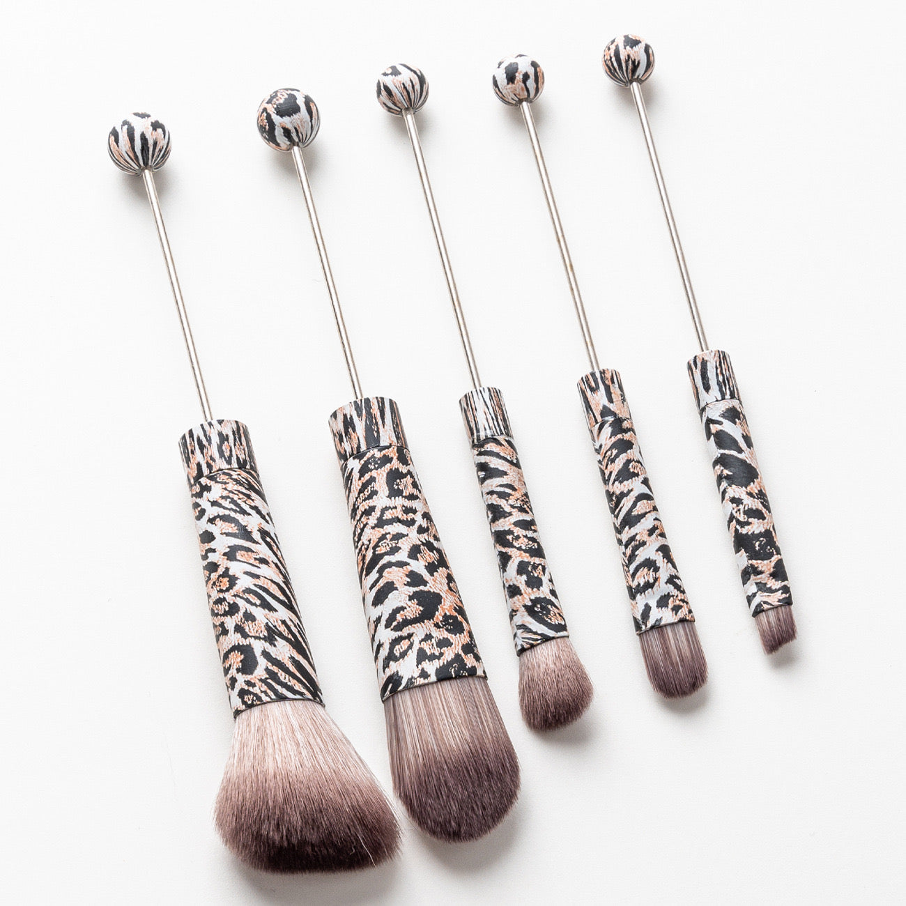 FS2816-Metal Beadable Halloween Printed Makeup Brushes£¨Five In A Set£©