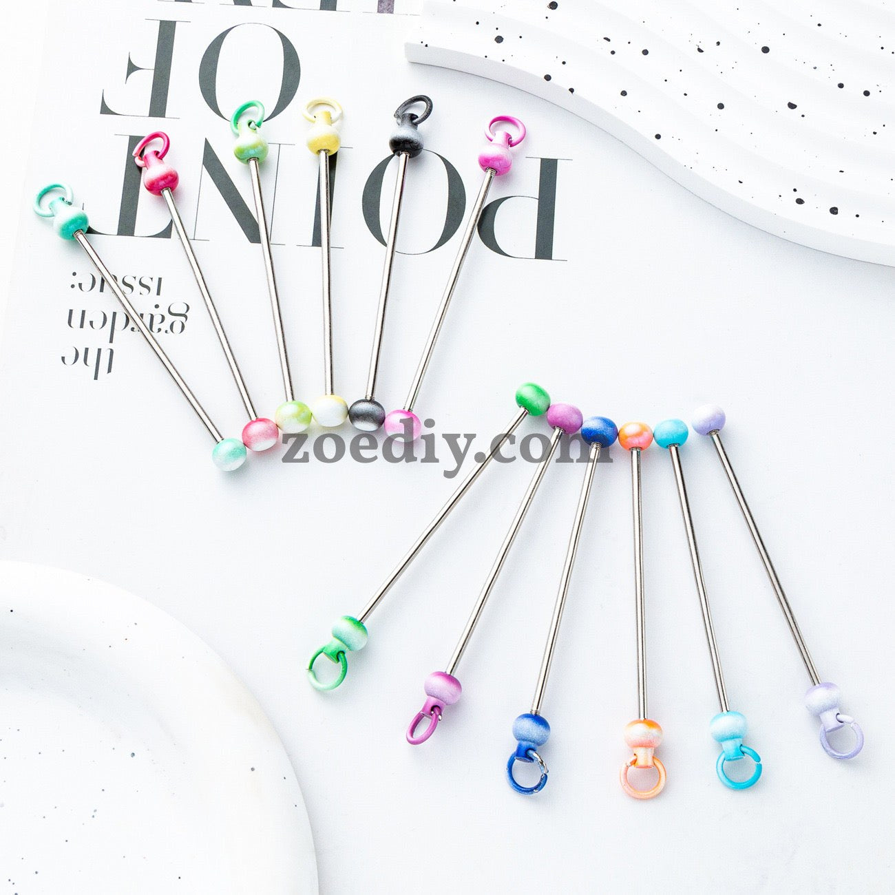 Mixed Color DIY Beaded Rod