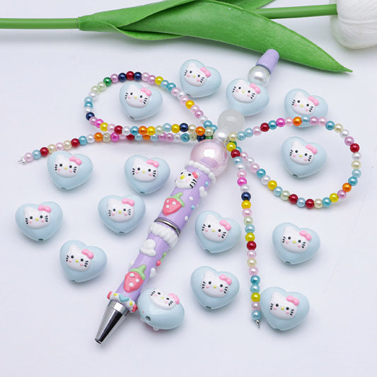 FS4644- HK Heart Love Beads Fit For Pen