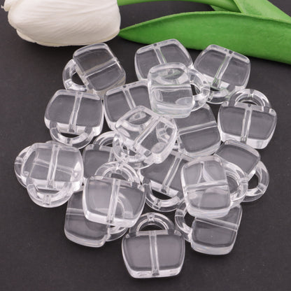 FS5932- 24*25mm Clear Bags Based Beads, 9mm Thickness, Fit For Pen