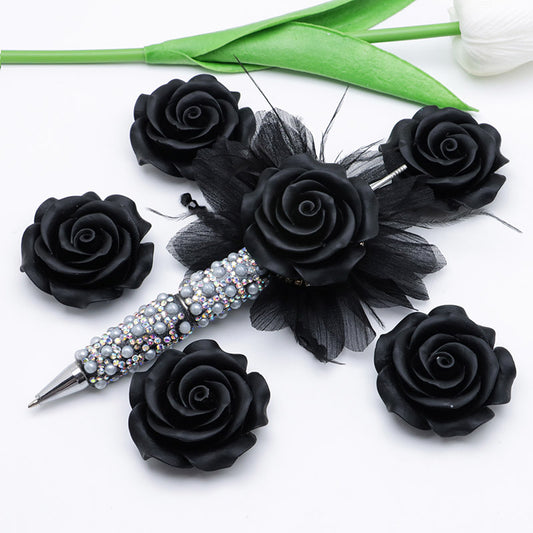FS4355- 44Mm Black Rose Flower Patch Rose Rose