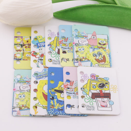 FS5927- 30*40Mm Five Hole HMBB DIY Book Page SpongeBob DIY Five-Hole Book Page