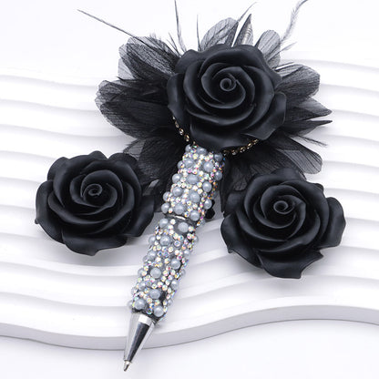 FS4355- 44Mm Black Rose Flower Patch Rose Rose