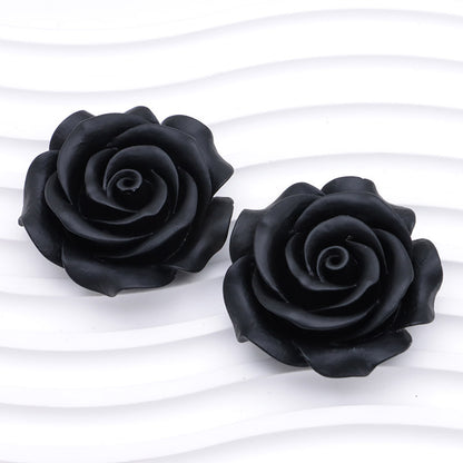 FS4355- 44Mm Black Rose Flower Patch Rose Rose