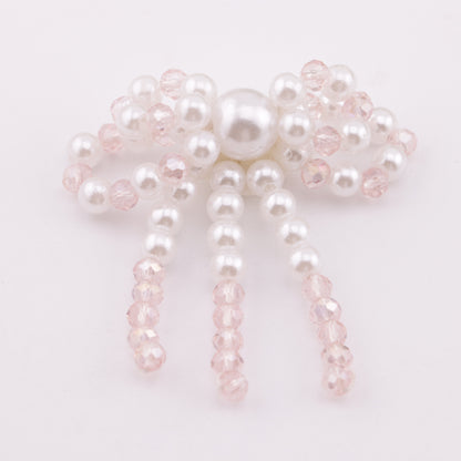 FS5920- Handmade Pearl And Crystal Bowknot Patch