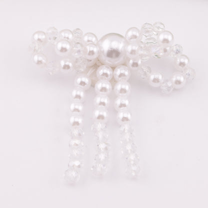 FS5920- Handmade Pearl And Crystal Bowknot Patch