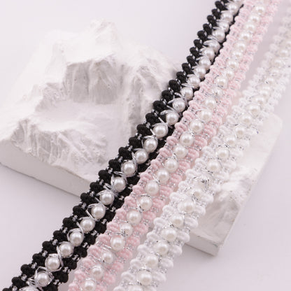 FS5925- About 11mm Width, Pearl Chain Ribbon