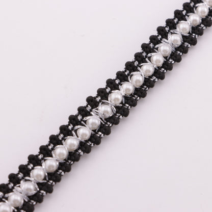 FS5925- About 11mm Width, Pearl Chain Ribbon