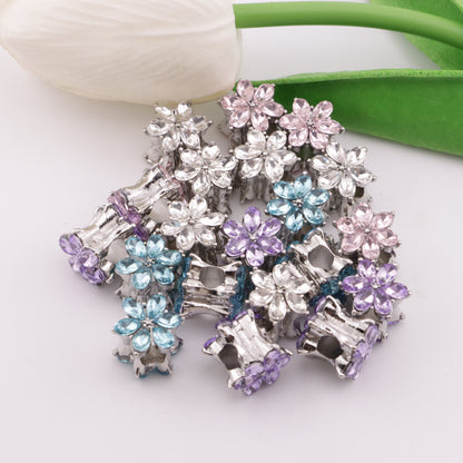 FS5856- 10*14mm Diamond 6-Petal Flower Metal Spacer Rhinestone Six-Petal Flower Metal Separator Bead