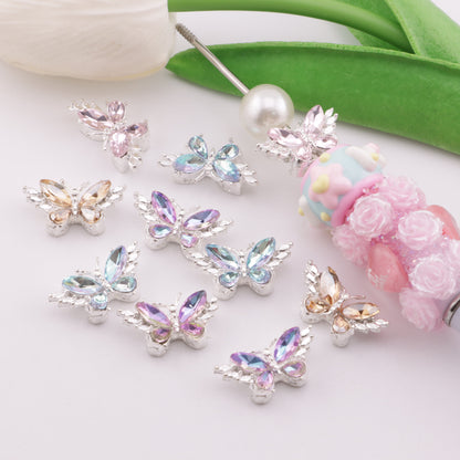 FS5225- 12*22mm Butterfly 4 Hole Metal Beads Fit For Pen