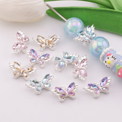 FS5225- 12*22mm Butterfly 4 Hole Metal Beads Fit For Pen