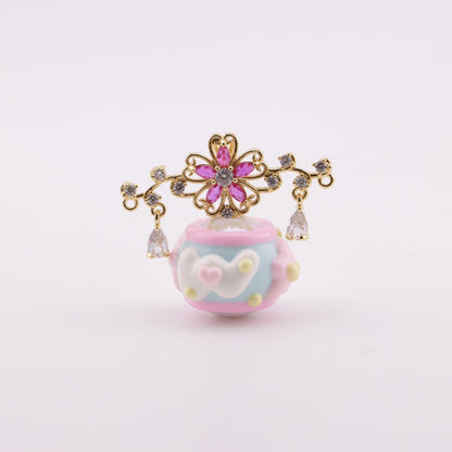 FS5913- Copper-Plated Cubic Zirconia Pendant