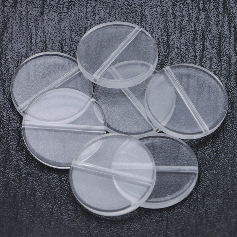 FS0650- 32MM Clear Round Plate Beads, 5Mm Thick