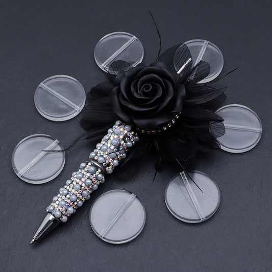 FS0650- 32MM Clear Round Plate Beads, 5Mm Thick