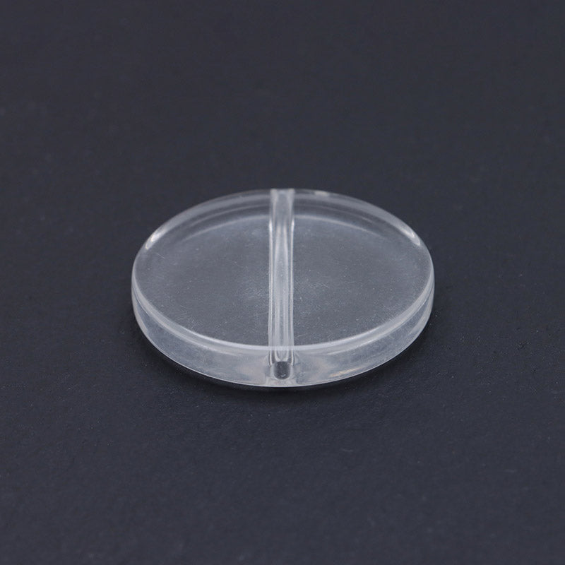 FS0650- 32MM Clear Round Plate Beads, 5Mm Thick