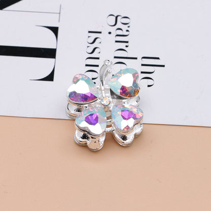 FS4848- Approximately 2.9×2.4×1.3 Cm Four - leaf Clover Alloy Beads Four - way Passable For Pen