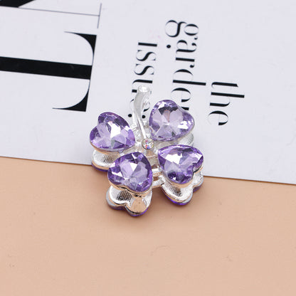 FS4848- Approximately 2.9×2.4×1.3 Cm Four - leaf Clover Alloy Beads Four - way Passable For Pen