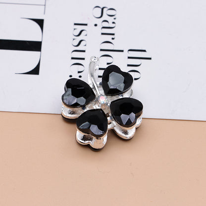 FS4848- Approximately 2.9×2.4×1.3 Cm Four - leaf Clover Alloy Beads Four - way Passable For Pen
