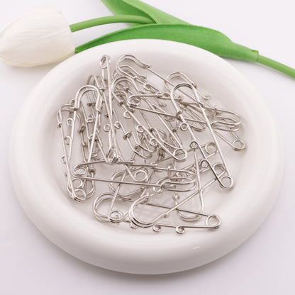 FS5866- 6.5cm Big Size Silver Pins With Four Hanging Holes