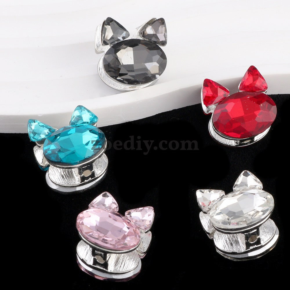 FS0371- Cat Head Metal Beads Fit For Beadable Pen