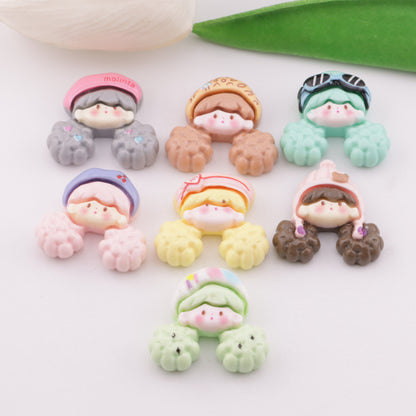 FS4513- Girls' Head Resin Charms