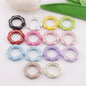[KM5953]- 21mm Wavy Round Flower Keychain With Diamonds
