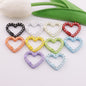 [KM5956]- 25*26mm Heart Keychain Rings With Diamonds
