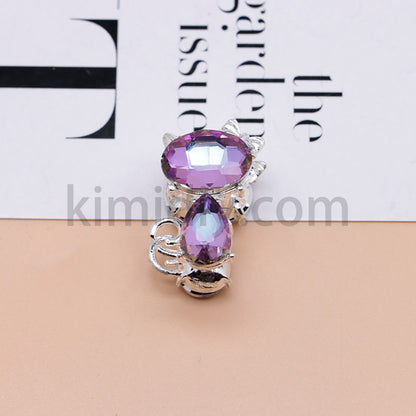 FS4847-Crystal Diamond Cat Alloy Beads Fit For Beadable Pens