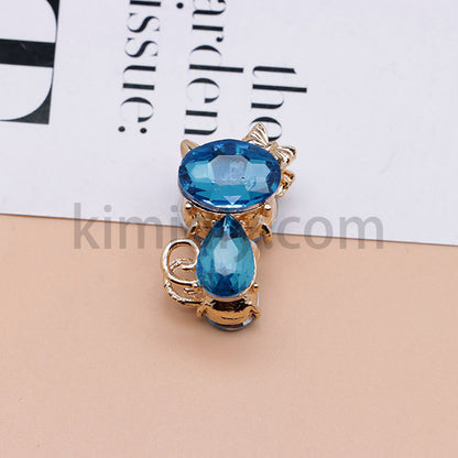 FS4847-Crystal Diamond Cat Alloy Beads Fit For Beadable Pens