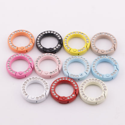 FS5955- 20mm Round Keychain Ring With Diamonds