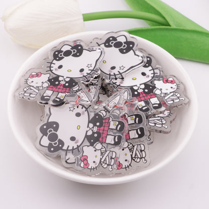 FS5871- 49*47Mm Big And Small HK With 1 Hole Single-Hole Big And Small Kitty Acrylic Sheets