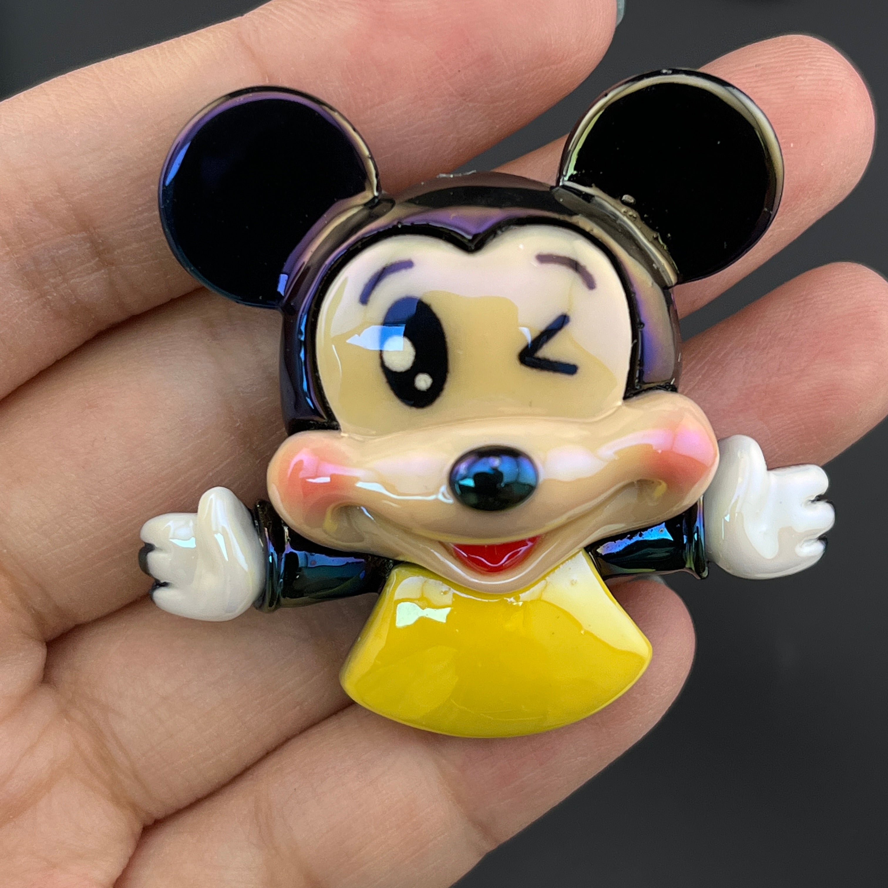 Mixed Color UV Shiny Mickey Resin Beads Fit For Beadable Pens