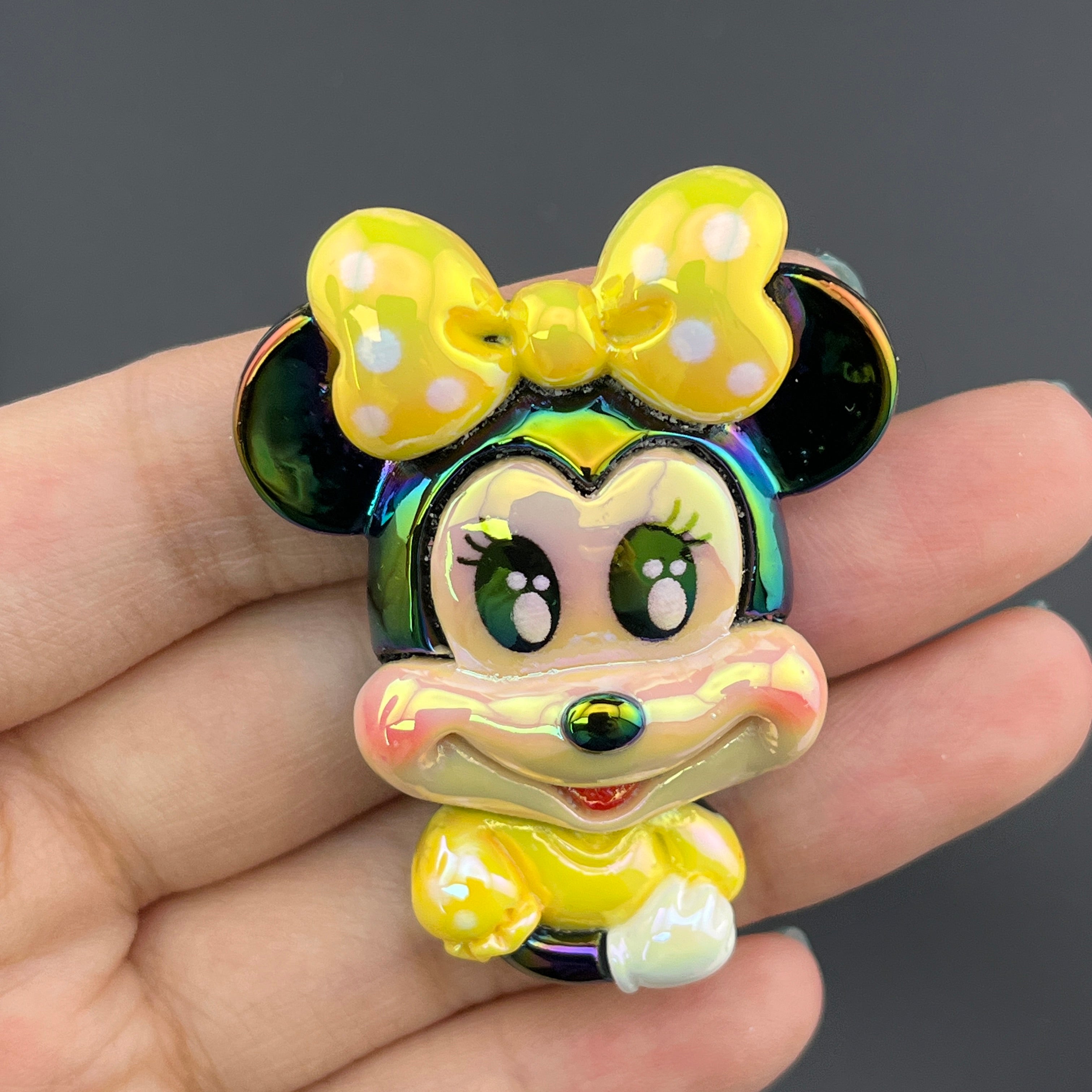 Mixed Color UV Shiny Mickey Resin Beads Fit For Beadable Pens