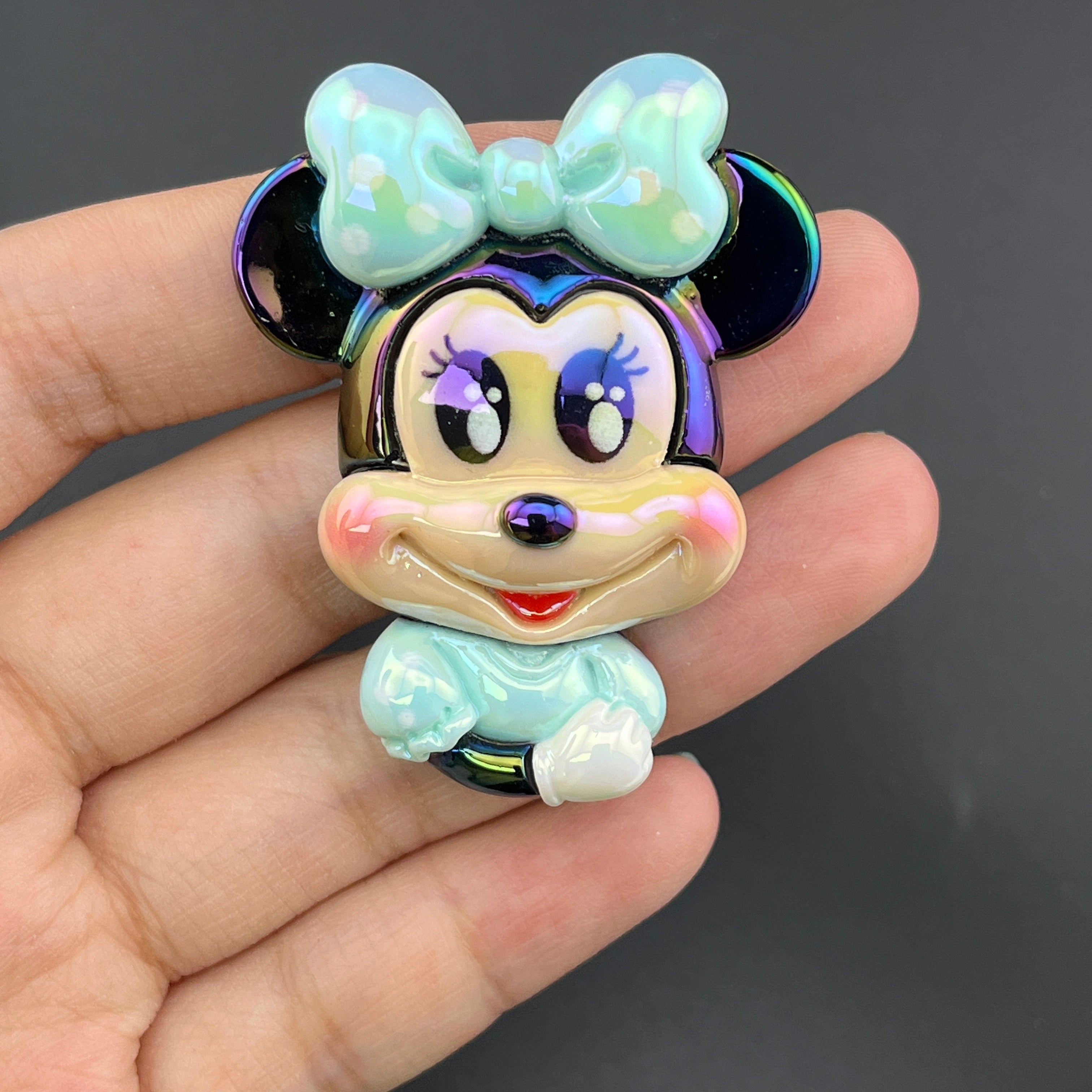 Mixed Color UV Shiny Mickey Resin Beads Fit For Beadable Pens