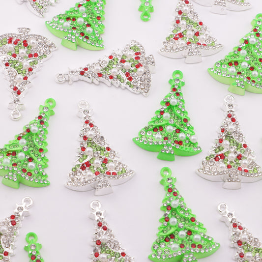 FS5692- 28*41Mm Full-diamond Christmas Tree Charms With Hole