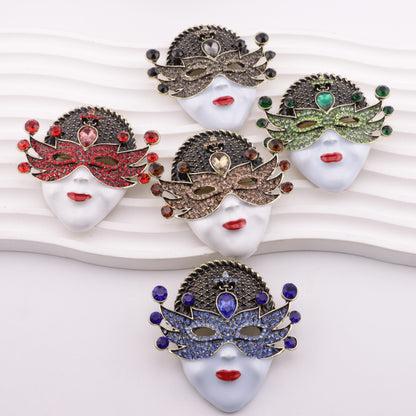 FS5696- Queen Mask Metal Brooch