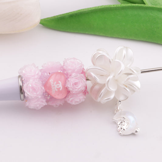 [KM1013]- 28mm 24-Petal Flower Ball Pendant, Flower Ball Beads, Fit Pens