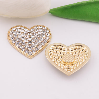 FS5990- Full Diamond Heart-shaped Alloy Patch